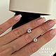 Заказать Серьги пусеты 2 карат серебро 925 пробы с фианитами premium. MARIA GUSEVA Fashion Jewelry. Ярмарка Мастеров. . Серьги-пусеты Фото №3