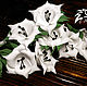 White & black artificial flowers from Tamarana with black stamens. Flowers artificial. DivaArtFlowers. Online shopping on My Livemaster.  Фото №2