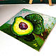 Painting Avocado Oil Canvas 15 h15 Two Halves Fruit Still Life. Pictures. matryoshka (azaart). My Livemaster. Фото №4