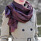 Eco-friendly scarf 'Eggplant' Indigo madder. Scarves. Artinflat - natural dyeing. Online shopping on My Livemaster.  Фото №2