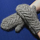 Order Women's knitted mittens 'Irish tail'. Warm Yarn. Livemaster. . Mittens Фото №3