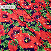 Материалы для творчества handmade. Livemaster - original item Fabric: Red Poppies swim fabric. Handmade.