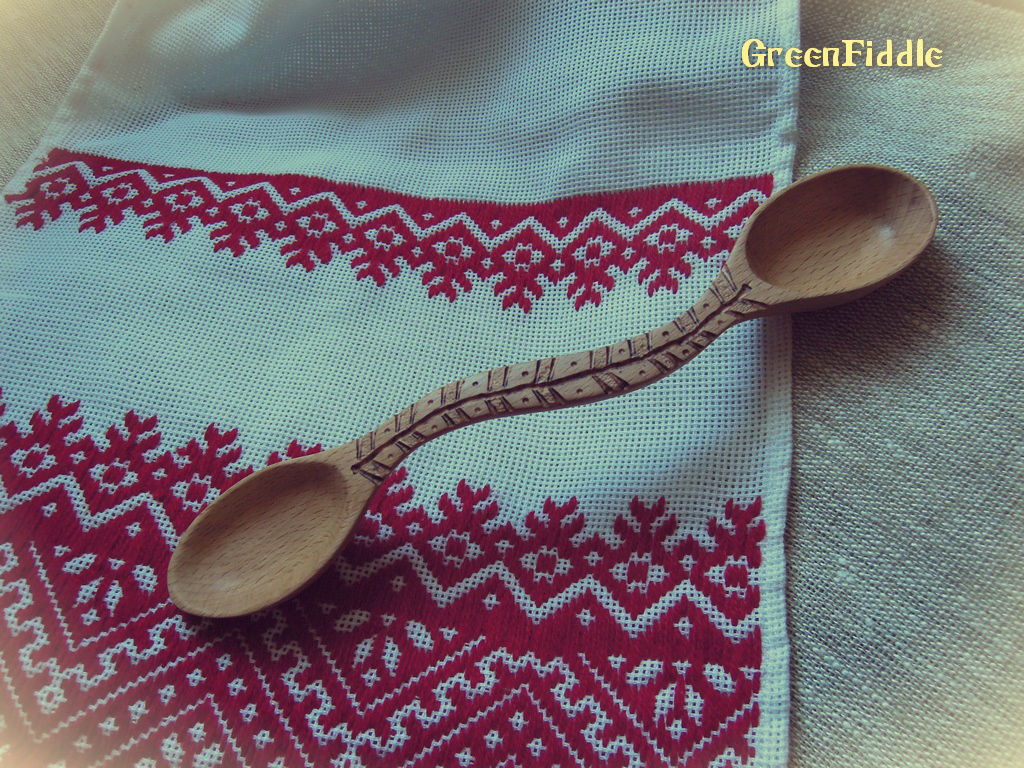 Ложка резная из бука "Свадебная" подарок на помолвку свадьбу оберег ...