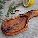 Деревянная тарелка с ручкой из можжевельника. Конфетницы. JuniperWoodcarving (woodjuniper). Интернет-магазин Ярмарка Мастеров.  Фото №2