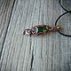 Copper pendant with jade wire wrap. Pendant. selenawirejewelry. My Livemaster. Фото №4
