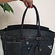 Заказать Сумка джинсовая кожаная a'la Birkin JPG Shoulder 42. My Handmade. Magic denim in art. Ярмарка Мастеров. . Классическая сумка Фото №3