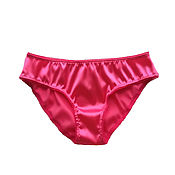 Одежда handmade. Livemaster - original item Silk Slip Panties Coral Pink. Handmade.