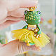 ❤❤❤ Брошь, Миниатюрная кукла принцесса лягушка, жаба,  подарок дочке. Куклы и пупсы. ❤❤❤КУКЛЫ❤БРОШИ❤ИГРУШКИ❤ Марина Эберт. Ярмарка Мастеров.  Фото №4