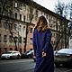 Oversize coat with Lavender snood'. Coats. Alexandra Maiskaya. My Livemaster. Фото №4