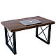 Table made of solid oak and metal in loft style. Tables. Vstileretro (vstileretro). Online shopping on My Livemaster.  Фото №2