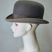 Аксессуары handmade. Livemaster - original item Bowler hat from felt. Handmade.