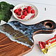 Serving board for serving with sea made of epoxy resin. Utensils. Happiness Gift Shop (kudreshova). My Livemaster. Фото №4