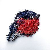Материалы для творчества handmade. Livemaster - original item Applique, handmade patch Bullfinch Bird. Handmade.