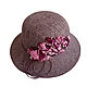 Order Women's summer bordeaux hat with roses WINTER CHERRY. Juliya Laborera. Livemaster. . Hats1 Фото №3