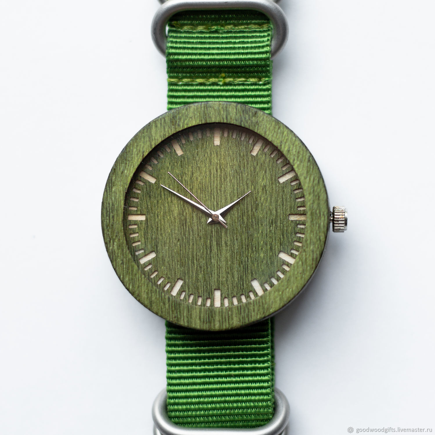 Часы наручные из дерева: зеленый кото, Часы наручные, Абакан,  Фото №1