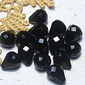 Материалы для творчества handmade. Livemaster - original item Beads Drops 12/10 mm Black 1 piece Briolettes. Handmade.