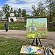 Картина маслом «Козочки у стен Монастыря. Суздаль» ,60-60 см. Картины. Жанна Щепетова. Интернет-магазин Ярмарка Мастеров.  Фото №2