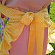 aprons: Apron with sunflowers and large flowers. Aprons. silk fairy tale. My Livemaster. Фото №6