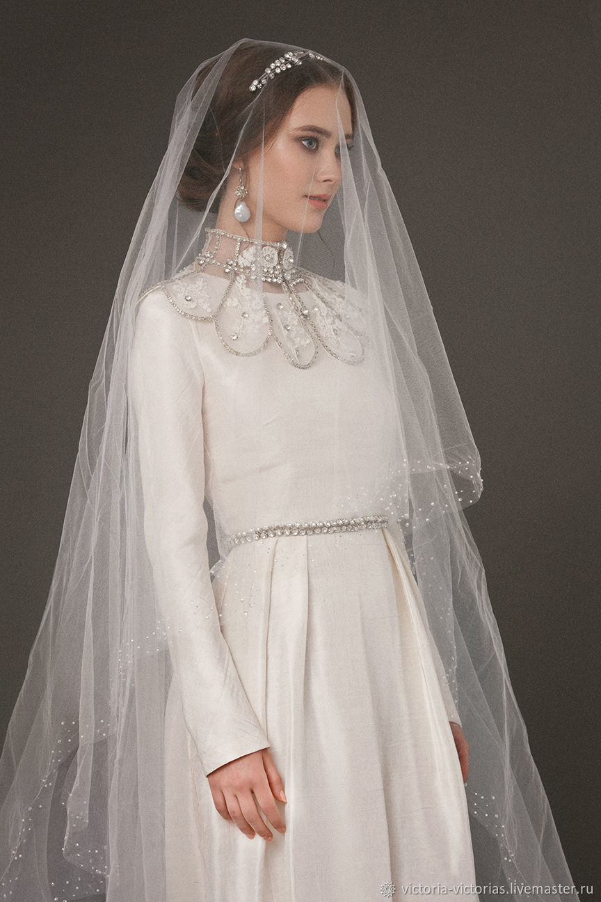 Белое венчание. Венчальное платье. Свадебные платья с длинным рукавом. Наряд для венчания. Платье для венчания в церкви.