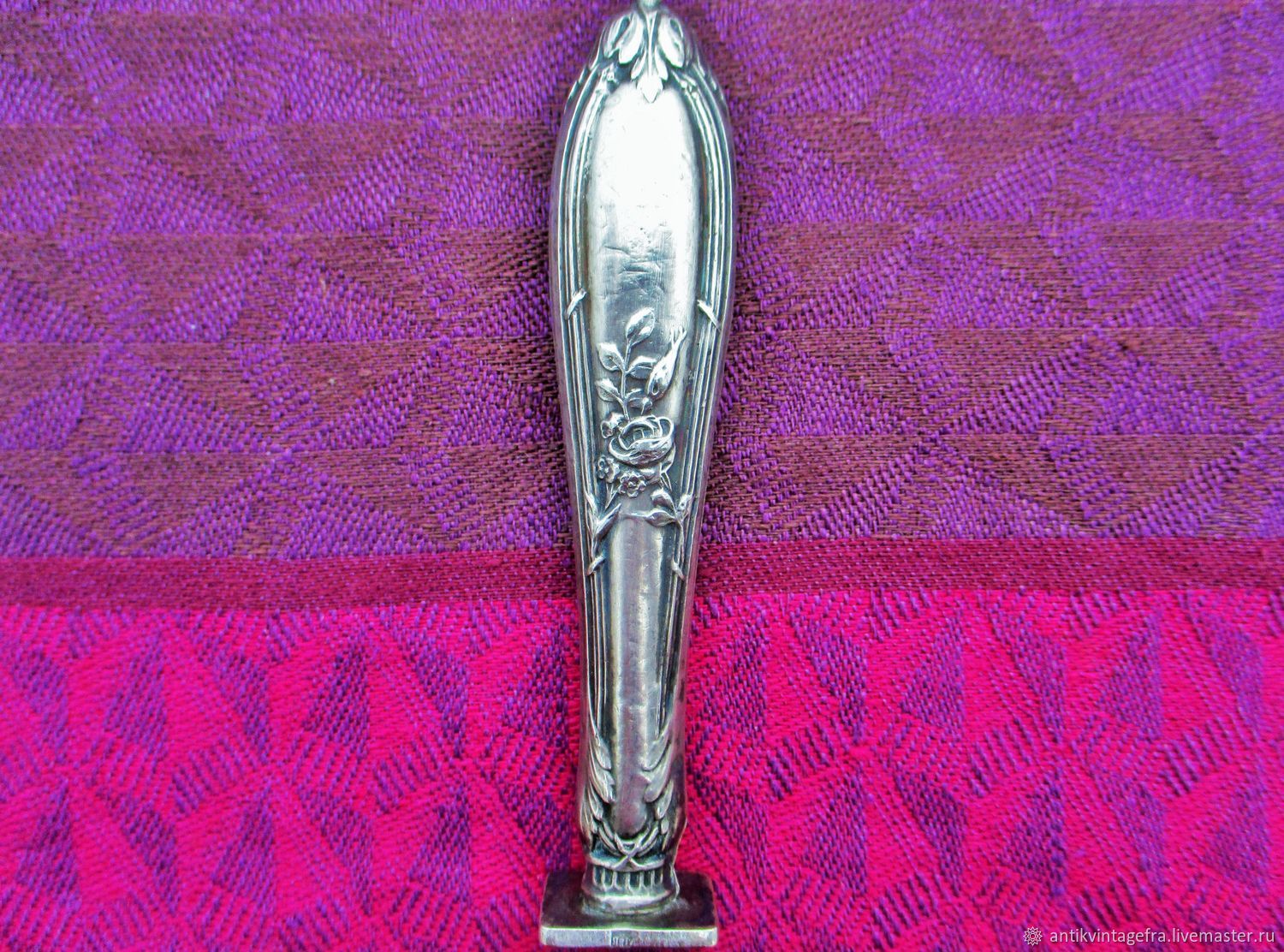 Винтаж: Старинная личная печать для сургуча Rose cеребро Арт Арт нувo ...