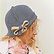 Детская шляпка клош V02. Шляпы. EDIS | дизайнерские шляпы Наталии Эдис. Интернет-магазин Ярмарка Мастеров.  Фото №2