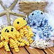 Soft toy Amigurumi Jellyfish 'Yuchi' set of 3 pcs, Amigurumi dolls and toys, Tambov,  Фото №1
