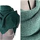 Косынка - бактус "Soft emerald" кашемир-меринос. Шарфы. Юлиана. Ярмарка Мастеров.  Фото №6
