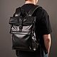 Men's leather backpack 'Dazzler' (Black). Backpacks. DragonBags - Rucksack leather. My Livemaster. Фото №5