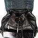 Men's leather backpack is 'Pathfinder' black. Men\\\'s backpack. Russian leather Guild. My Livemaster. Фото №4