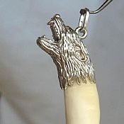 Фен-шуй и эзотерика handmade. Livemaster - original item Copy of Fang Wolf silver 925 pendant charm.. Handmade.