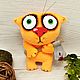 Keychain cat with axe plush stuffed toy, multi-colored, Stuffed Toys, Moscow,  Фото №1