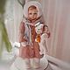 Заказать Ватная елочная игрушка девочка с зайкой. daryana_dolls. Ярмарка Мастеров. . Елочные игрушки Фото №3