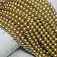 Glass pearls 6 mm 30 pieces Premium Gold. Beads1. agraf. My Livemaster. Фото №4