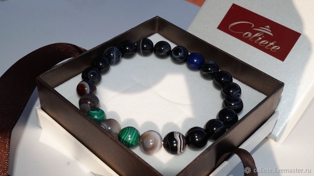 Мужской браслет из камней для Тельца в интернет-магазине Ярмарка Мастеровпо цене 3366 ₽ – LJ9RQRU