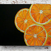 Картины и панно handmade. Livemaster - original item Oranges oil painting fruit painting for kitchen to order. Handmade.