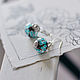 Серьги "Незабудки". Серьги классические. Himawari shop. Интернет-магазин Ярмарка Мастеров.  Фото №2