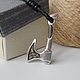 Order Silver pendant 'the Hatchet' Gift to the man. Zoloto Master. Livemaster. . Pendants Фото №3