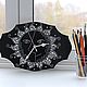 Black and white wall clock Sun spot Painting. Watch. Clocks for Home (Julia). My Livemaster. Фото №5