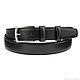 Black Leather Belt Men belt 3.0 cm Saffiano Italian leather. Straps. AlekssMovins. Online shopping on My Livemaster.  Фото №2