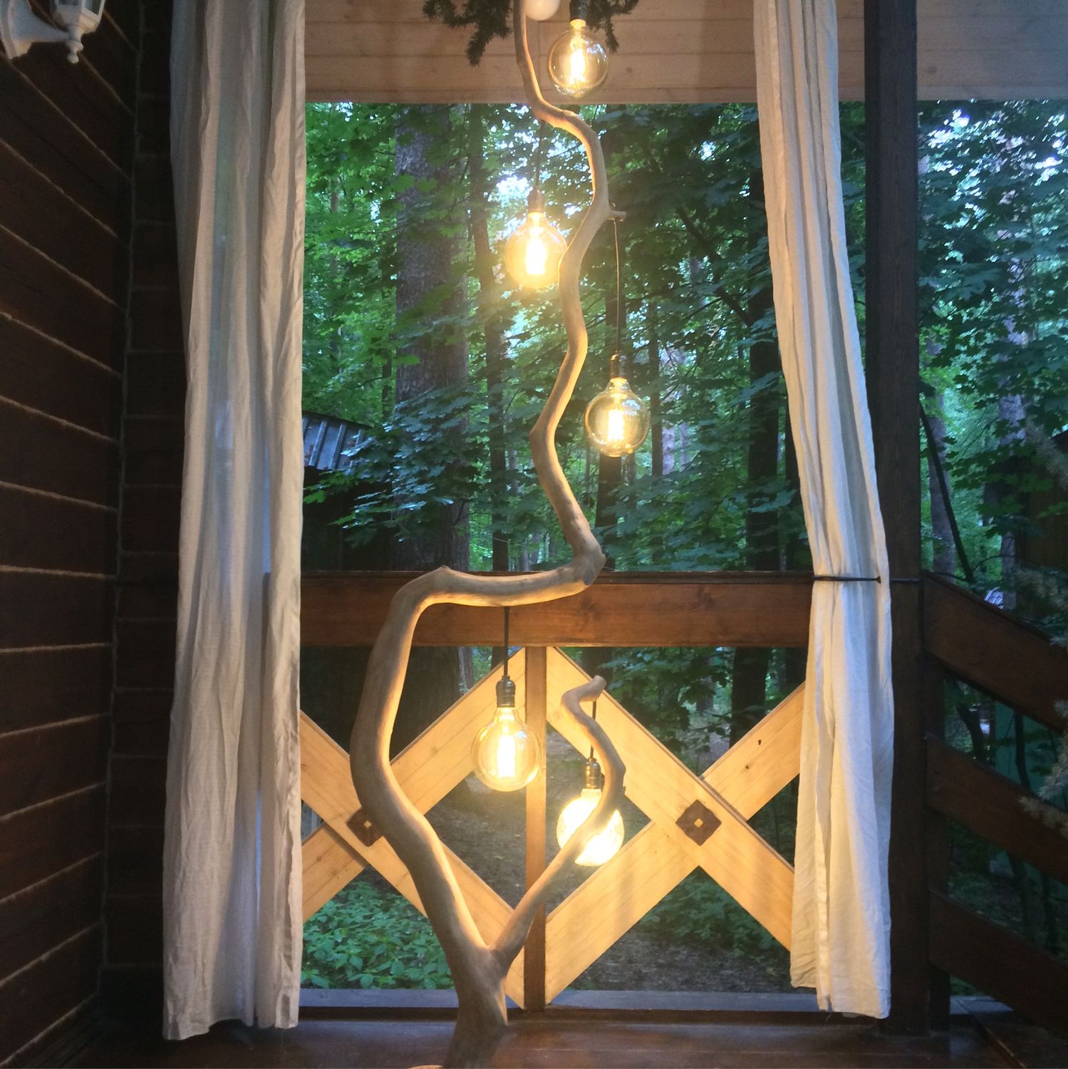 Торшер из веток – заказать на Ярмарке Мастеров – G90A5RU | Торшеры и ...