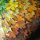 Painted Large Umbrella-cane Golden Autumn. Umbrellas. UmbrellaFineArt. My Livemaster. Фото №6
