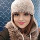  бежевая  из толстой шерсти 56-58. Шапка-ушанка. AccessoriesWool мягко и комфортно. Ярмарка Мастеров.  Фото №15