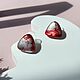 Серьги бордовые.Серьги гвоздики. Серьги классические. ВелКрафт|Velcraft. Ярмарка Мастеров.  Фото №5