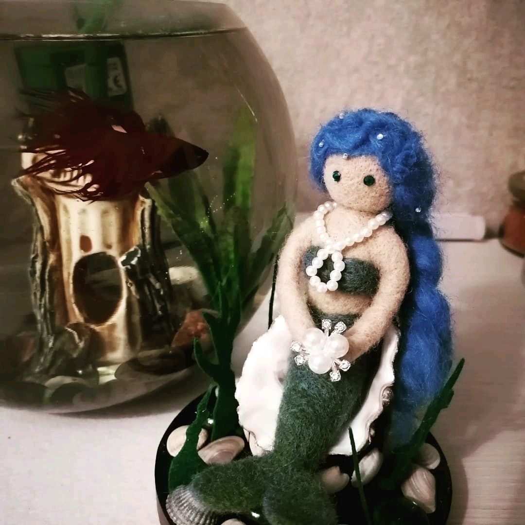 Кукла Русалка 48 см Мягкая игрушка русалочка Кукла с длинными волосами Подарок для девочки
