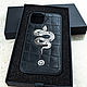 Заказать Premium iPhone Metal Snake CROC - кожаный чехол iPhone со змеей. Euphoria HM. Ярмарка Мастеров. . Чехол Фото №3