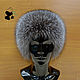 Order Hat fur women's Fox fur Blue frost. DF-54. Mishan (mishan). Livemaster. . Caps Фото №3
