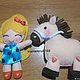 Felt toys ' Girl with a horse'. Stuffed Toys. Kрамелена - Подарки любимым. My Livemaster. Фото №4