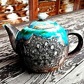 "Вечерняя хижина" Чайник заварочный из глины ручной работы