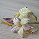 Fabric flower velvet brooch Paradise. Brooches. LIUDMILA SKRYDLOVA (flower glade). My Livemaster. Фото №5