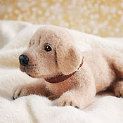 Куклы и игрушки handmade. Livemaster - original item Labrador Retriever puppy, felt sculpture. Handmade.